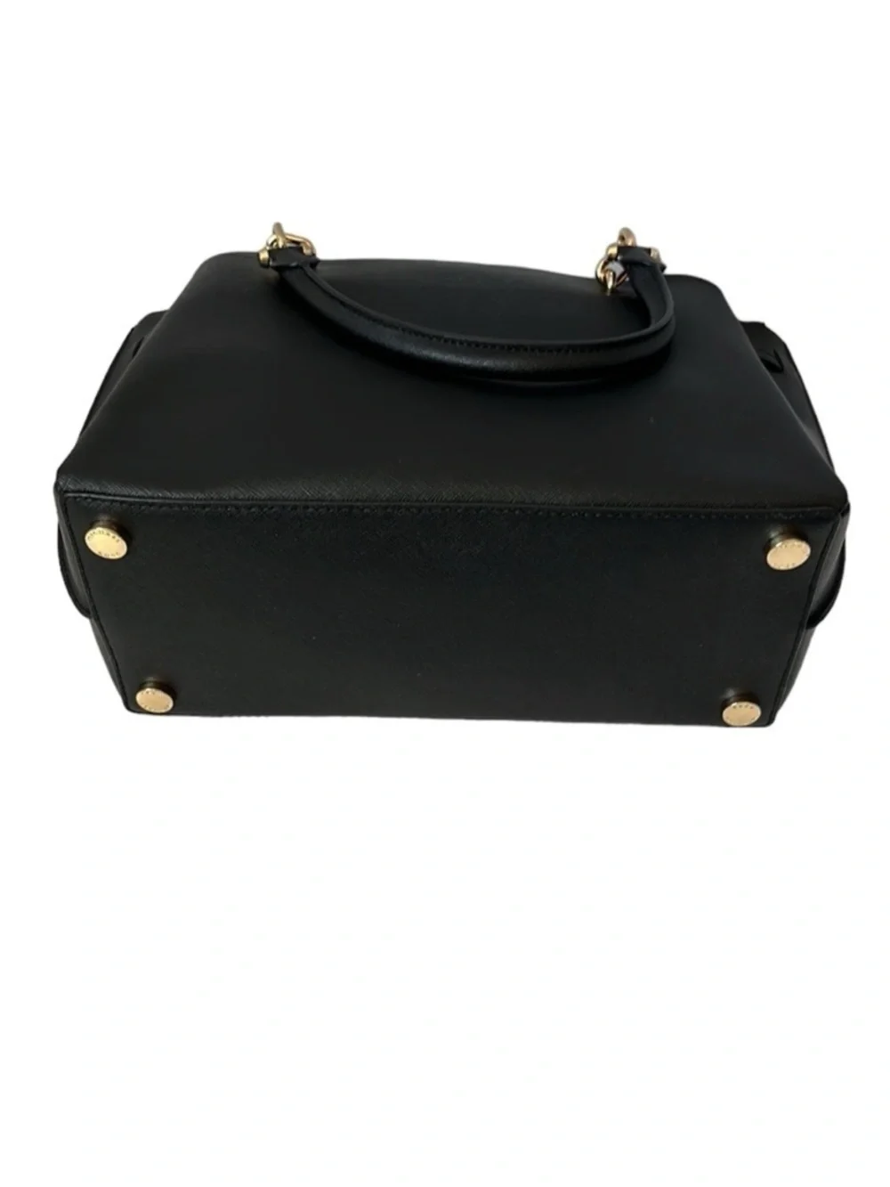 Michael Kors Black Leather Satchel Crossbody Bag QVC Exclusive NWT - Picture 9 of 13